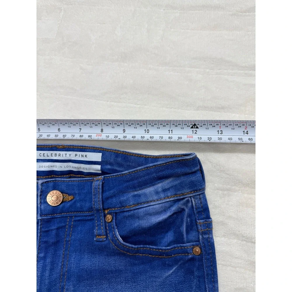 Celebrity Pink High Rise Ankle Skinny Jeans Dark Wash Women Size 1/25 - Picture 7 of 9